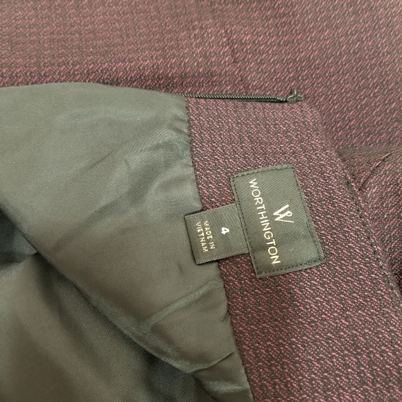 Worthington Career Pencil Skirt, size 4, plum/prpl - Picture 3 of 6